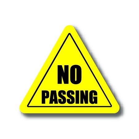 Ergomat 16in TRIANGLE SIGNS - No Passing DSV-SIGN 256 #1382 -UEN